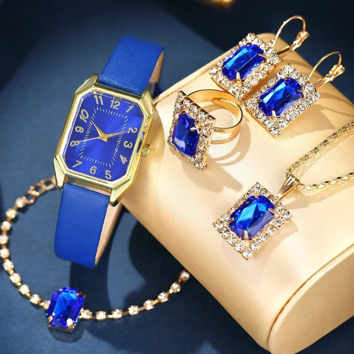 💙 Ensemble Montre & Bijoux Élégance Royale