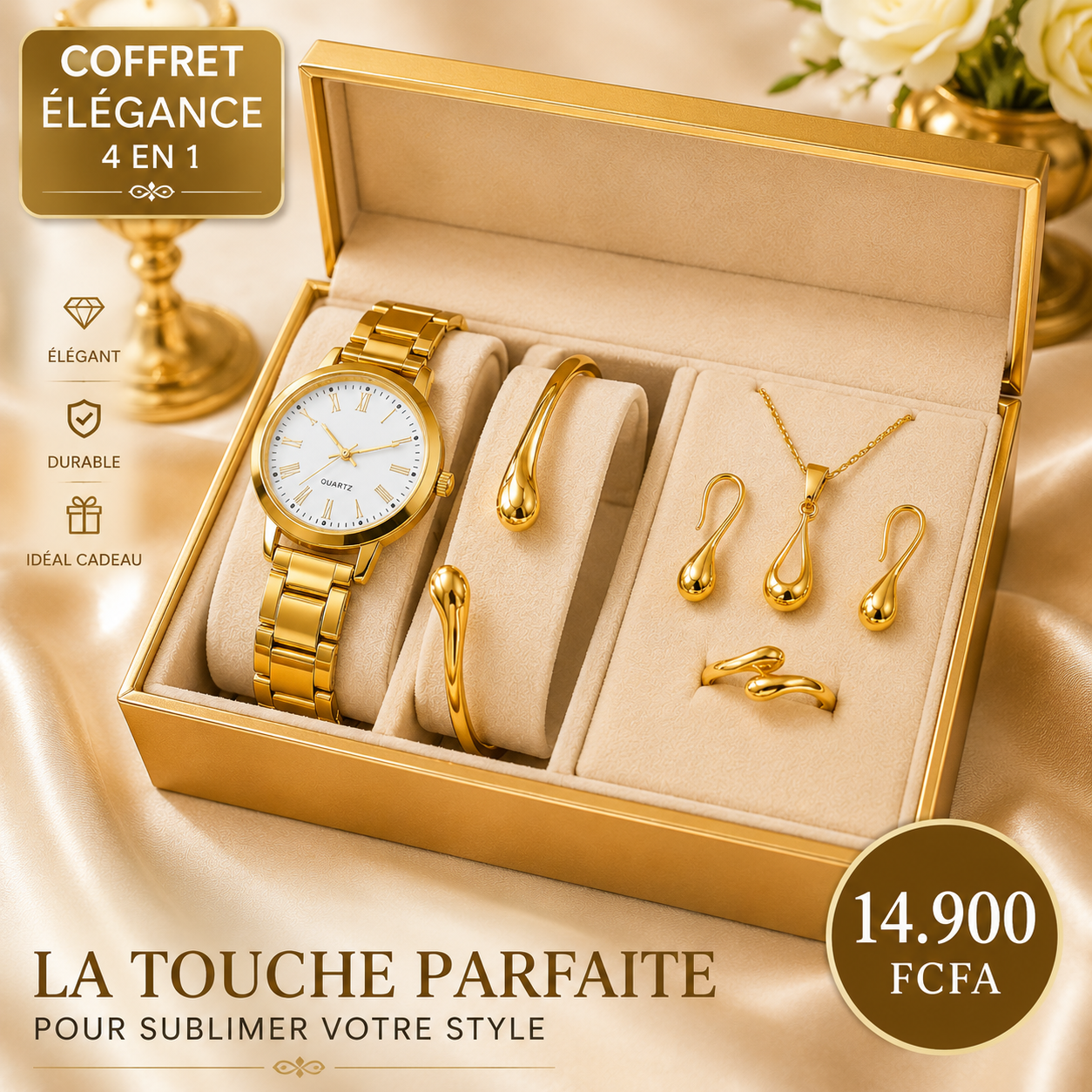 ✨ ECLAT DORE - COFFRET ÉLÉGANCE 4-EN-1