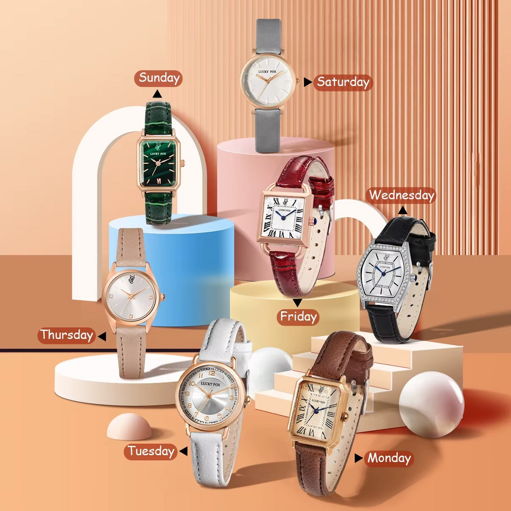 ⌚ 1 Coffret 7 Montres – 1 Style Différent Chaque Jour