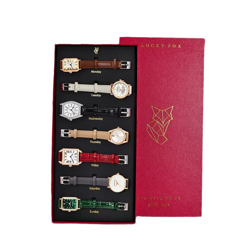 ⌚ 1 Coffret 7 Montres – 1 Style Différent Chaque Jour